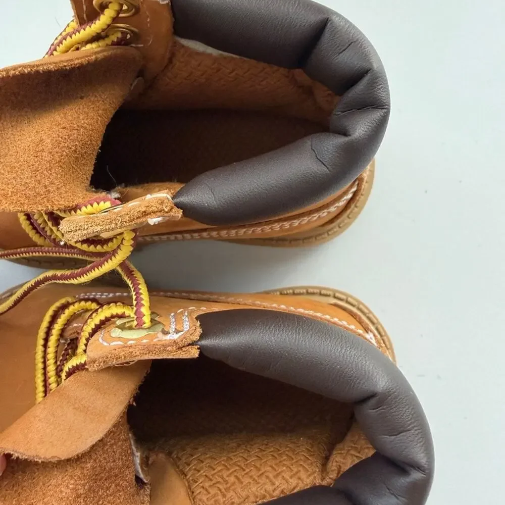 Timberland Toddler 12809 Classic Waterproof 6-Inch Wheat Leather Boots Size 6